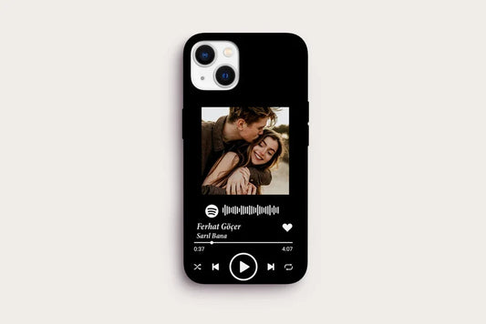 Spotify Tasarım Siyah Telefon Kılıfı