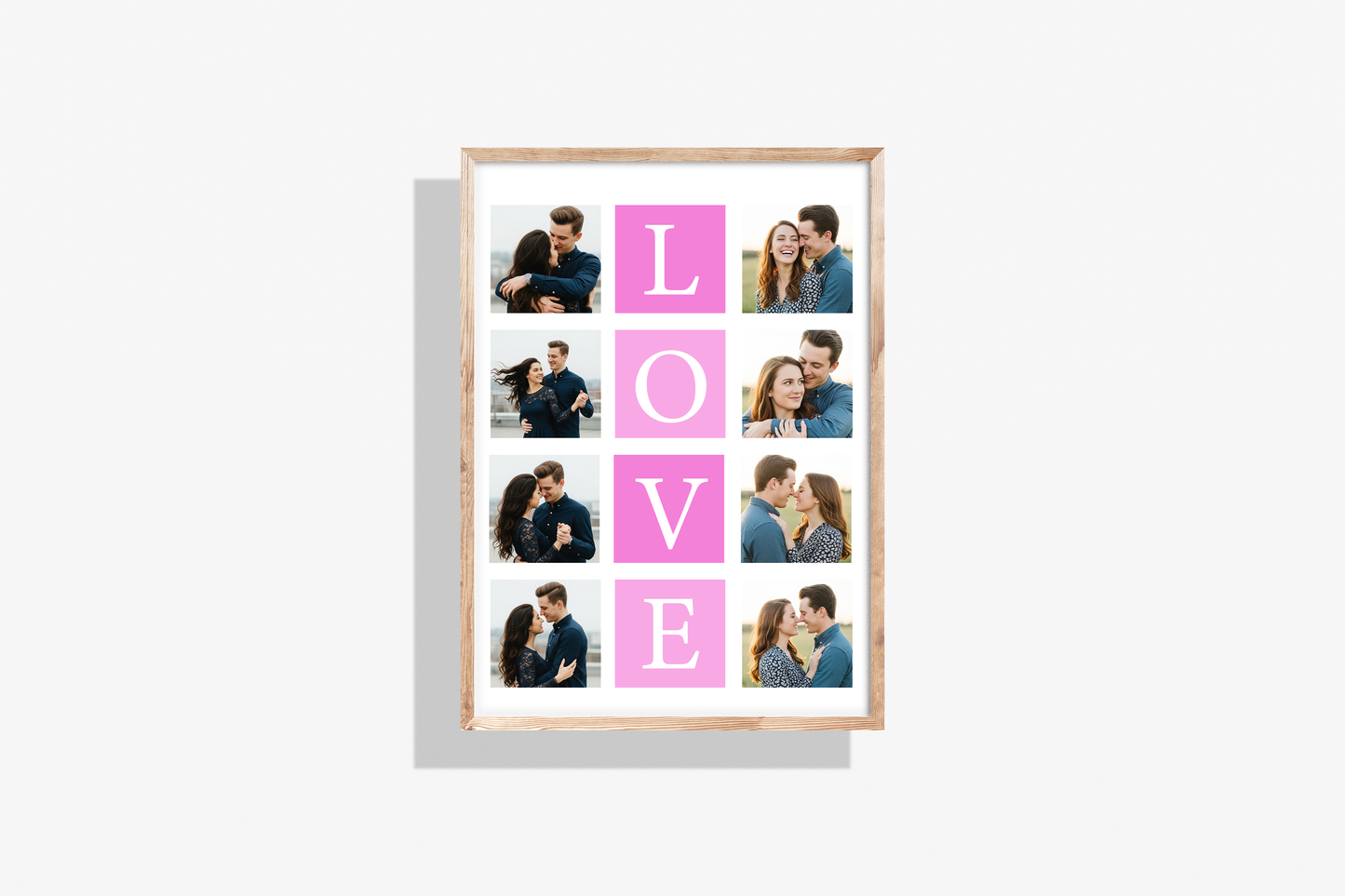 8 Fotoğraflı Love Çerçeve
